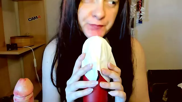 Experience the erotic ASMR pleasure of wet sounds on your hard cock with Blue Yeti