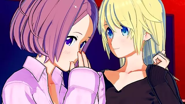 New Game! - Kou Yagami X Rin Toyama Threesome Hentai