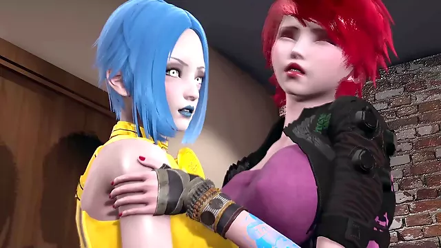 Maya makes Lilith squirt by eating her pussy in Borderlands hentai at 60 FPS