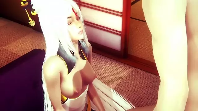 Genshin Impact Hentai - Ningguang gives a blowjob in the Jade Chamber