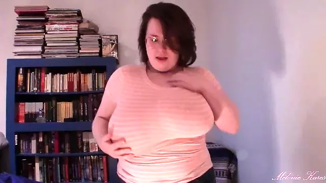 Huge boob tit drop sheer shirt