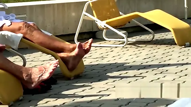 active granny feet & soles outside the spa-area