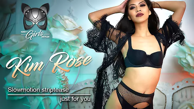 Kim Rose - Slowmotion Striptease Just For You - Lingerie Striptease Voyeur
