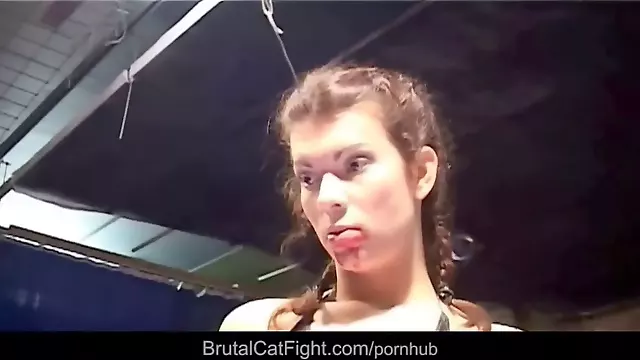 Boxing, hardcore catfight, girls fight over cock