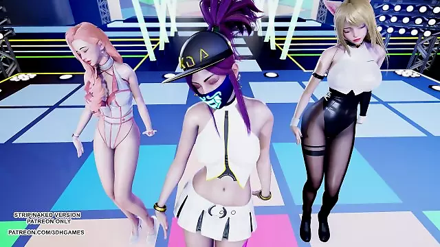 [MMD] Kep1er - WA DA DA Ahri Akali Seraphine Sexy Kpop Dance League of Legends Hentai Uncensored
