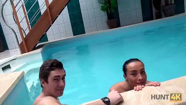 Hunt4k. owner of small spa center tempts dark haired hoe for porno