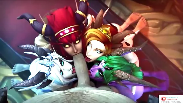 Hot Elves Do Amazing Gangbang Blowjob Hottest Warcraft Hentai Animation 4k 60fps