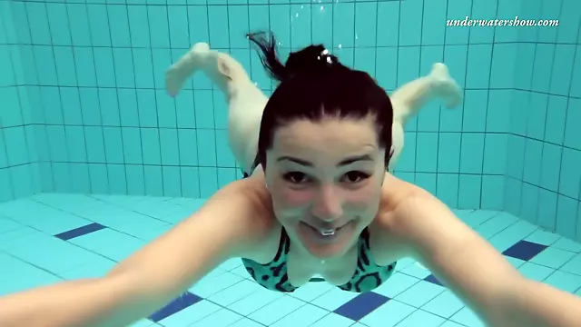 Russian Girl Swims Nude While Stripping In The Pool