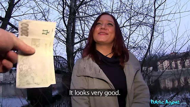 POV outdoor hookup starring brunette girlfriend Maja - Maja Tolimb in cash for sex scene