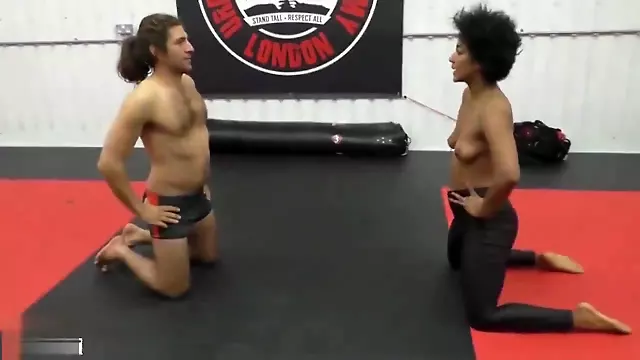 Hairy FBB Mixed Wrestling