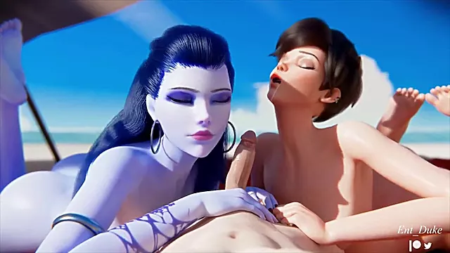 Tracer and Widowmaker Get Naughty in Video Game Sex Adventure