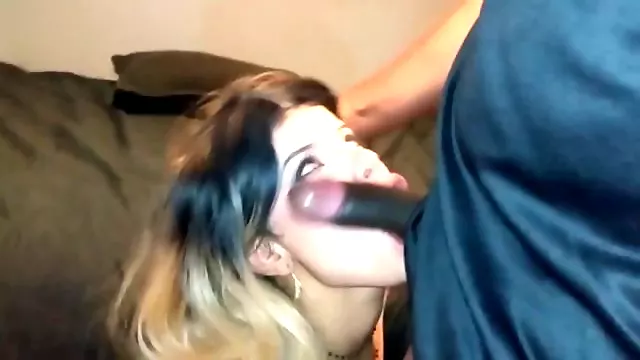 Gabriella Gushi sucking a BBC, watch this bombshell in this long and wet interacial blowjob!