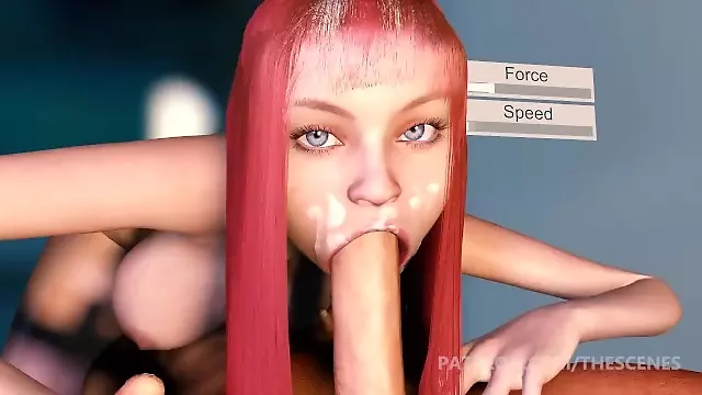 Porno 3D Pelirroja garganta profunda