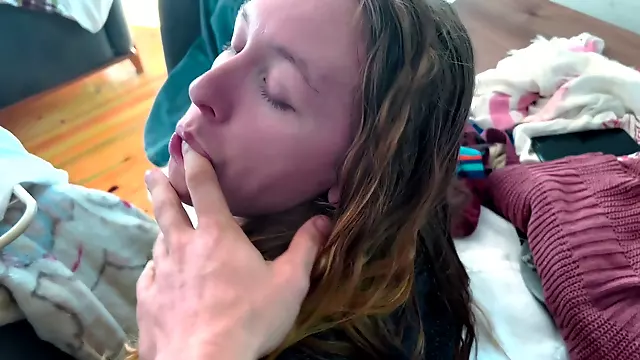 Horny couple enjoys POV kitchen sex before messy facial