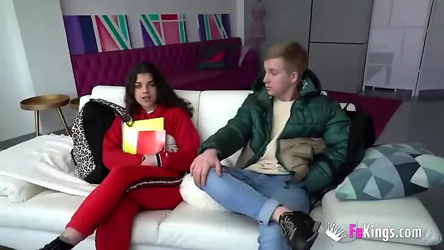 Geography lesson ends up with HOT TEENAGE SEX between Chiki and her young friend