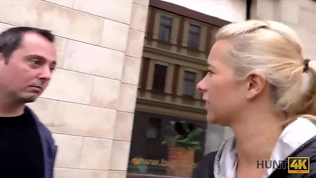 Watch how this blonde thief from Czechia trades sex for money in POV reality