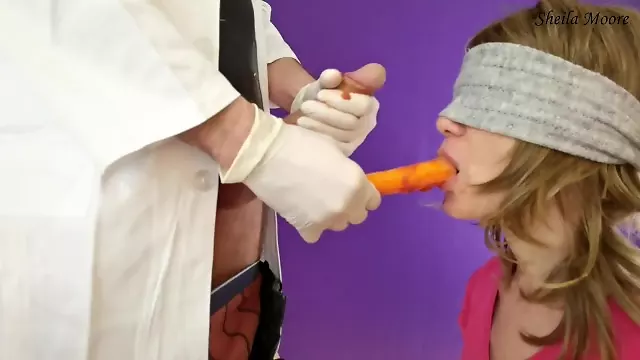 Unknown Doctor makes me a COVID TEST with the TASTE GAME Cum Swallow Sheila Moore