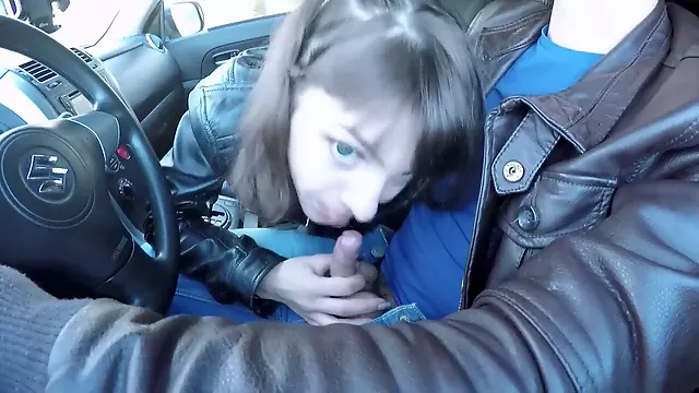 Leather, car blowjob amator, mom and dad car