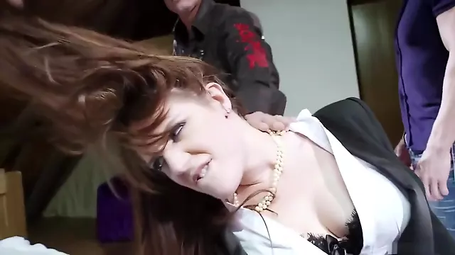 Exotic pornstar Samantha Bentley in fabulous gangbang, redhead sex video