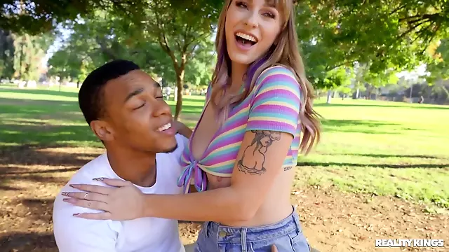 Busty Angel Youngs enjoys interracial sex