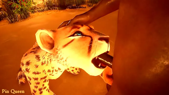 Hunter did not return cheetah to zoo, instead he passionately fucked her Wild Life
