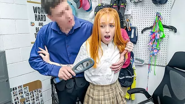Thieving redheaded girl Madi Collins gets pounded hard