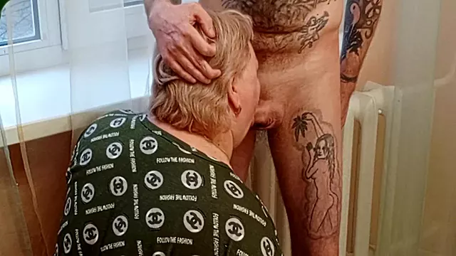 My Morning Started With A Good Masturbation And Blowjob Of My Cock By My Stepmom