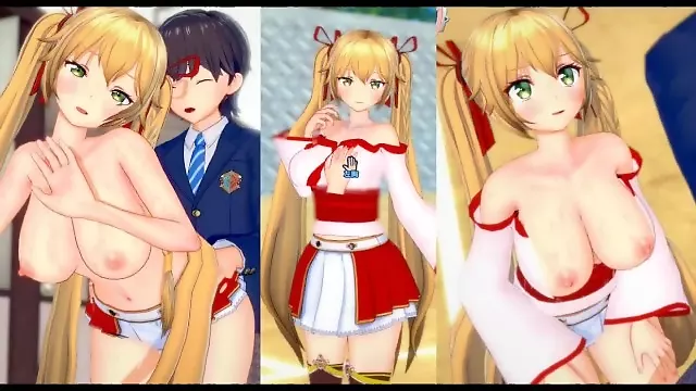 Anime 3D Porn Reingespritzt, Japanisch Big Tits, Spermaladungen Auf Dicke Titten, Blond Blowjob